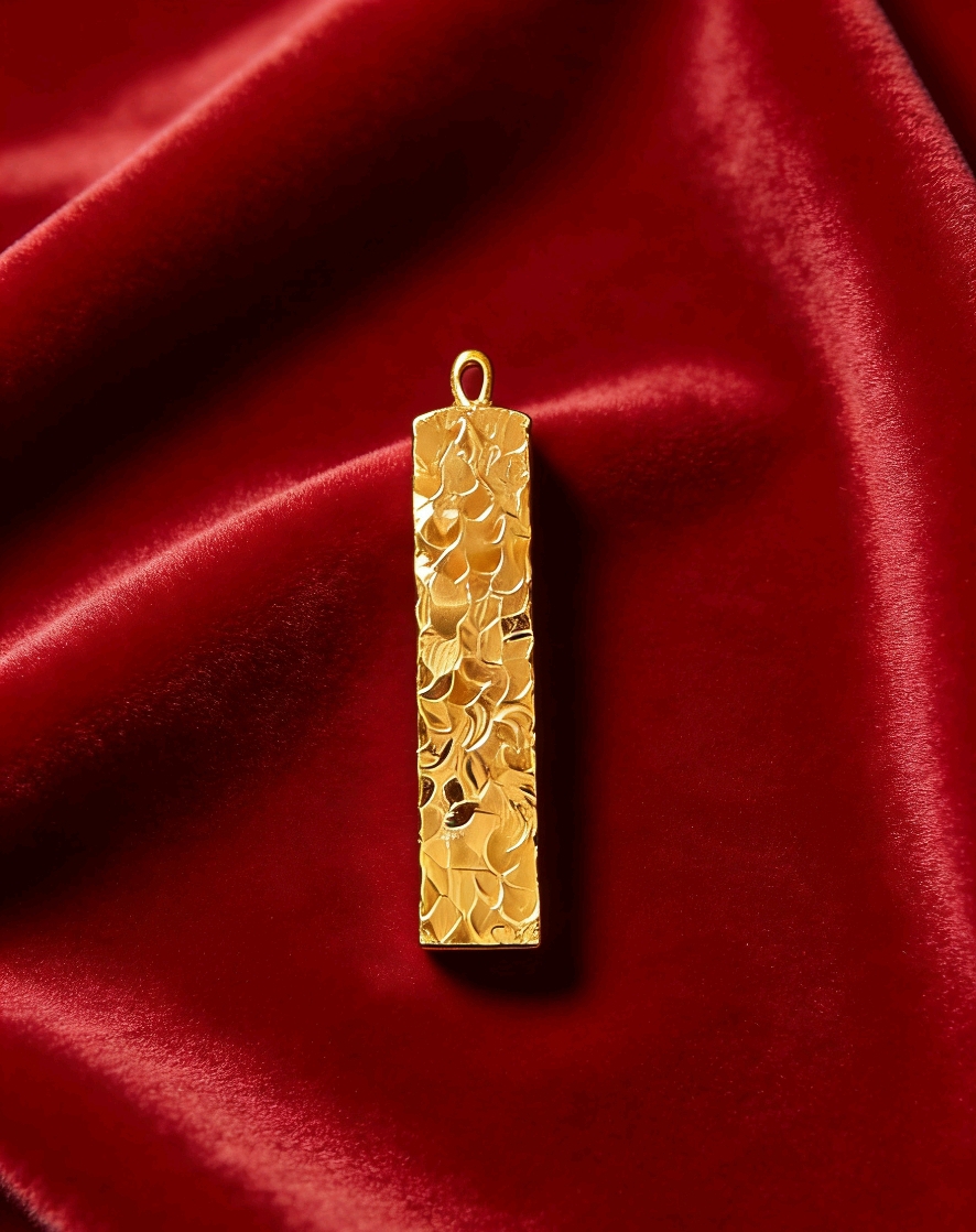 F四方来财碎碎冰吊坠香港古法匠心上手显高级 DZ-7