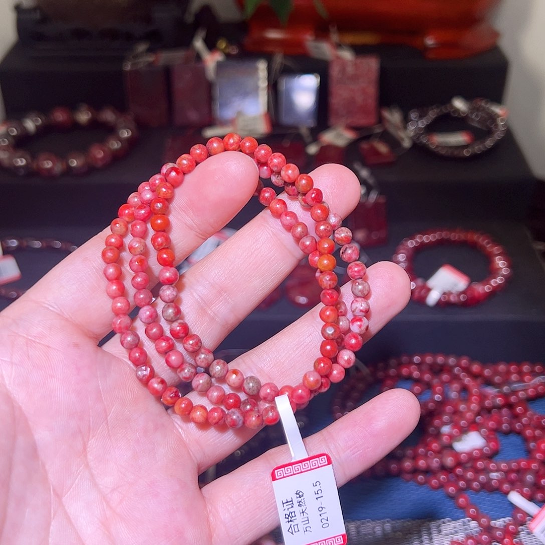 回***•天然辰砂纯天然手串