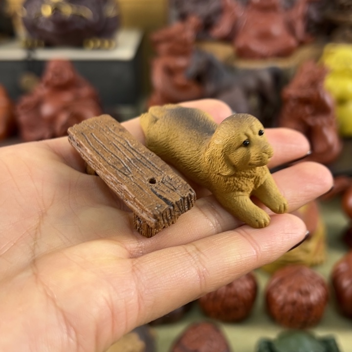 茶宠紫砂紫砂小狗板凳