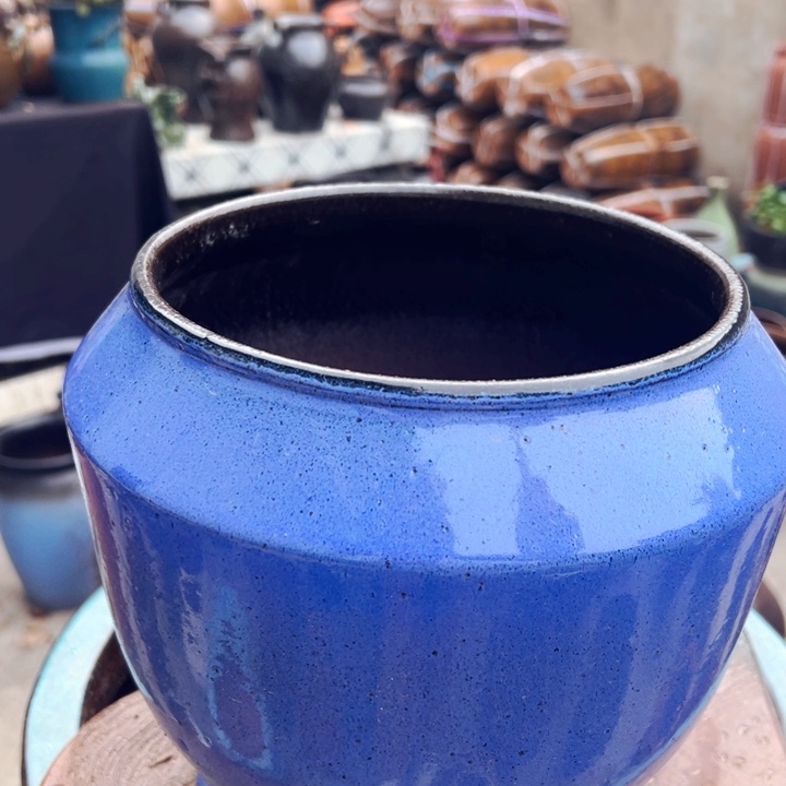 紫砂花盆高约23口约20瑕疵