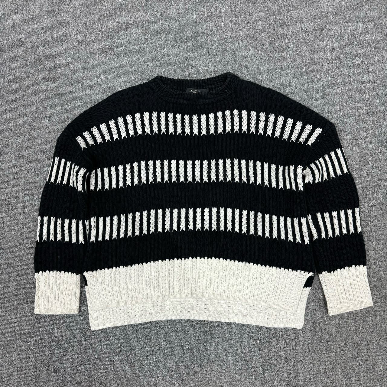 11594358 MaxMara 黑白大条纹毛衣 XS码98新