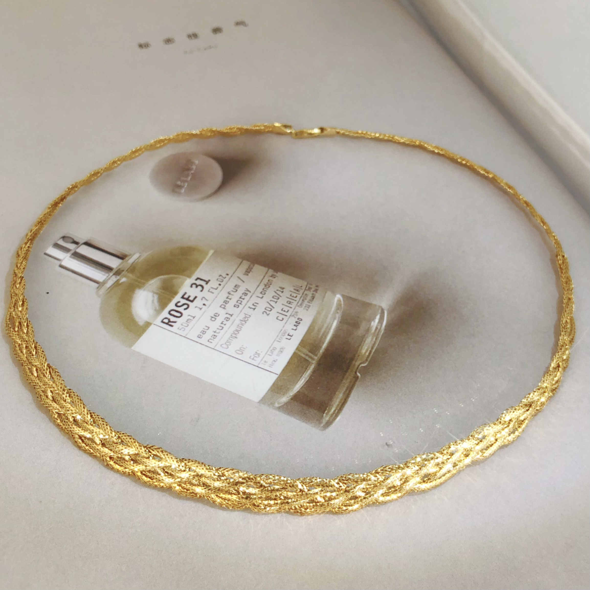 【皇冠轻奢】18k金 | 意大利手工编织六股空气蕾丝项圈 卡10mm