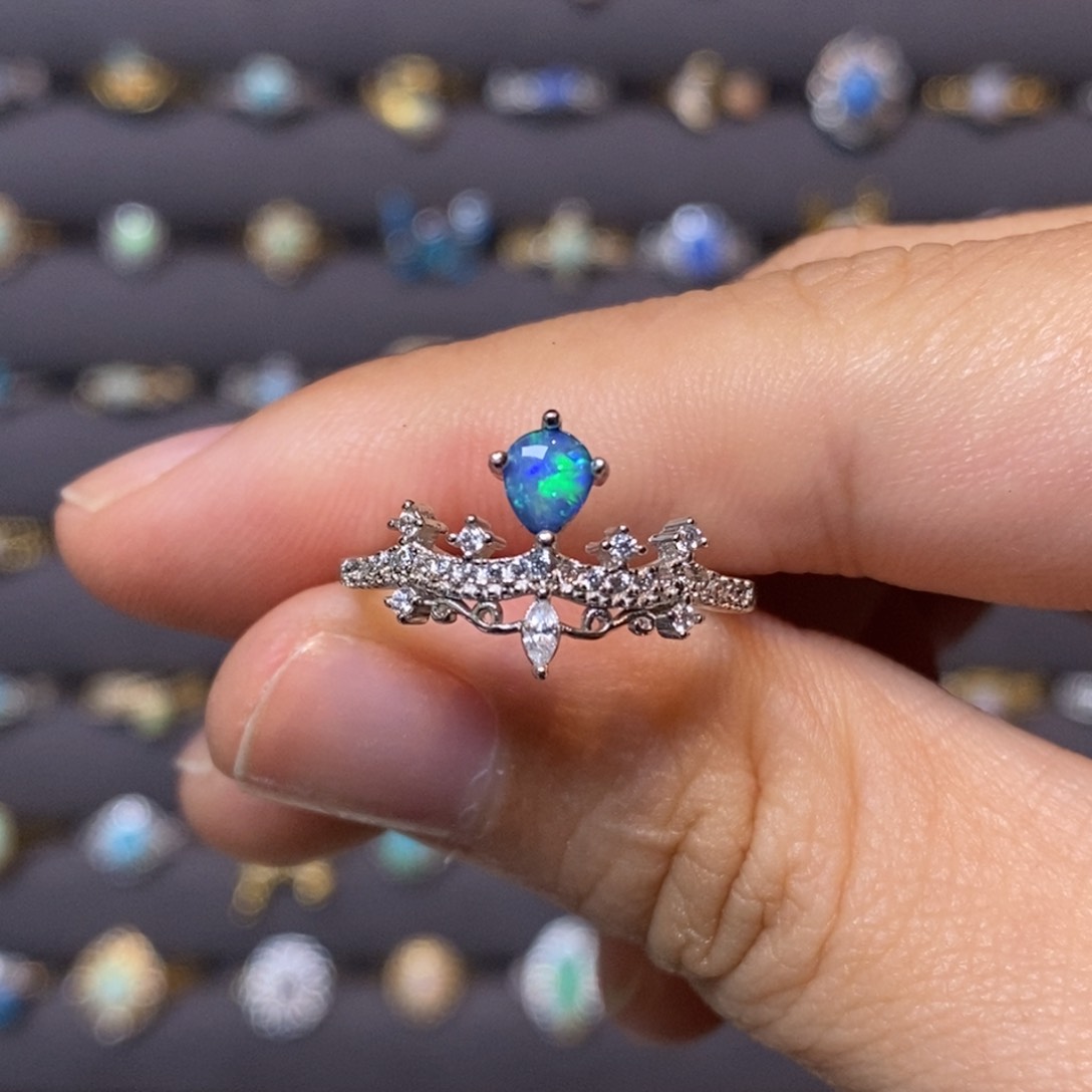 欧泊珠宝奇石未镶嵌戒指