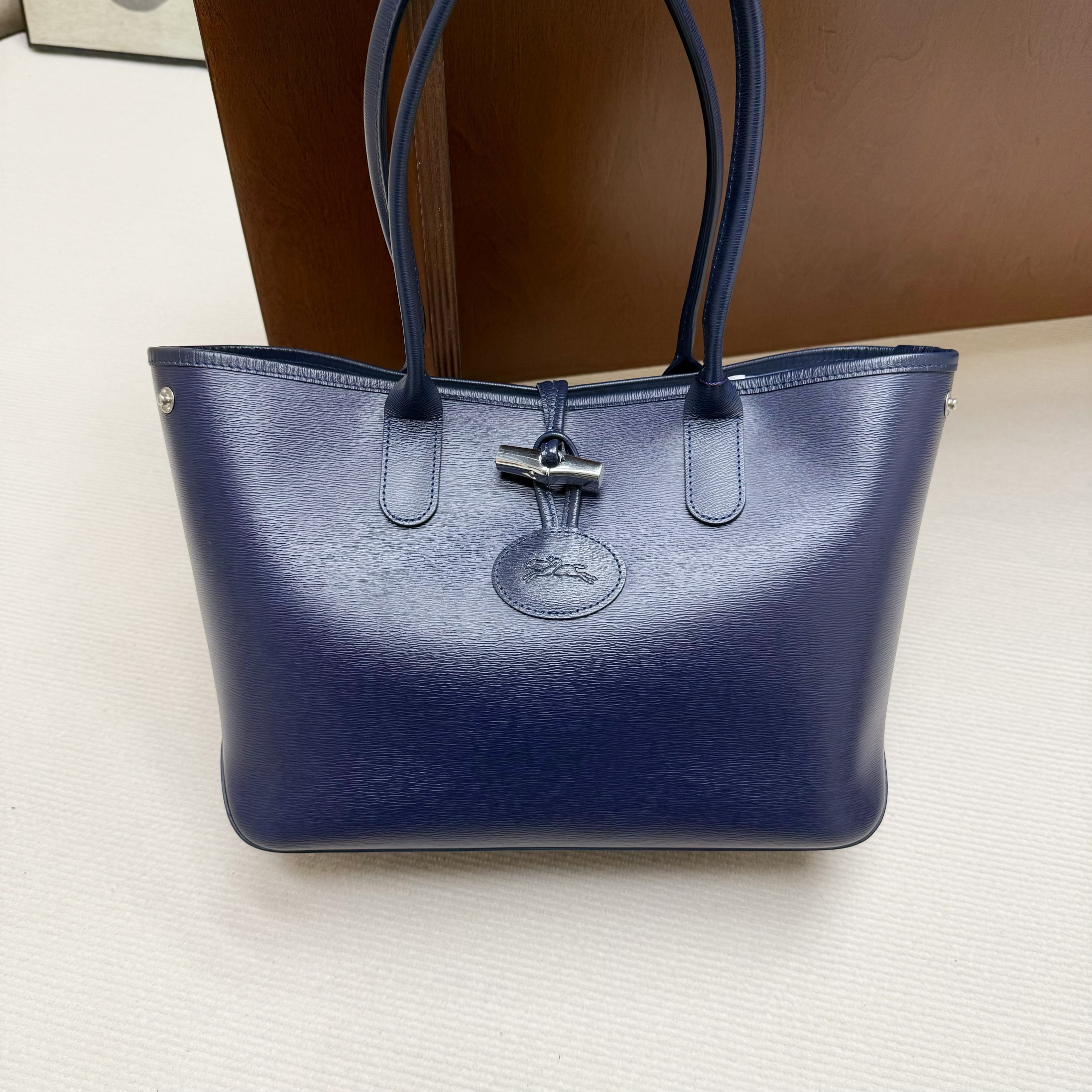 95新  【闲置品】longchamp rose tote新款tote在售