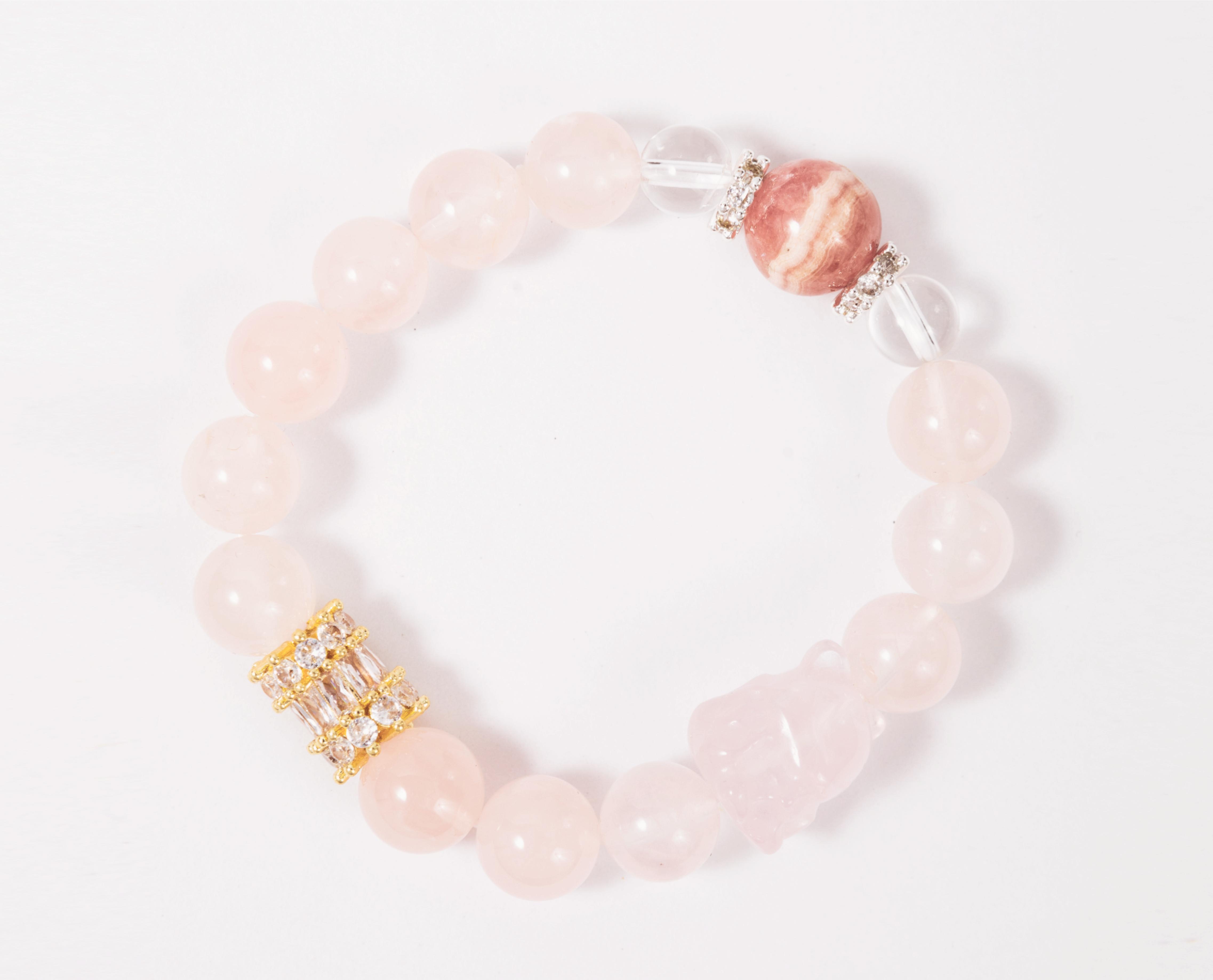 【爱与被爱】红纹石+狐牌+马粉水晶手串精致设计感多样性发一