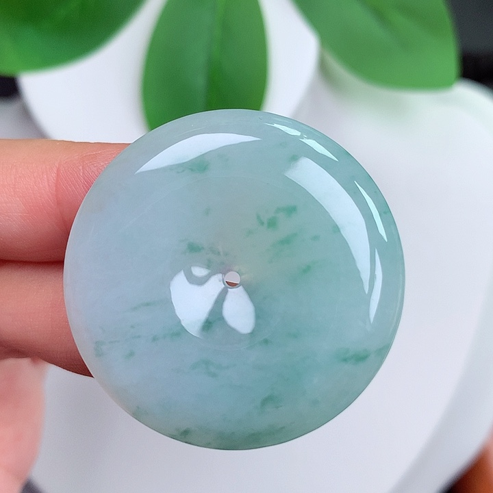 颈饰未镶嵌翡翠平安扣 34.6x6.4mm