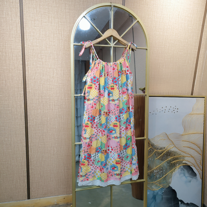 BG958孕妇印花吊带裙100-140