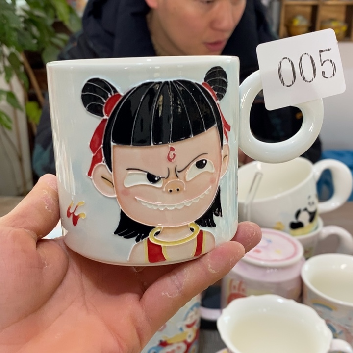 杯景德镇釉下彩手绘