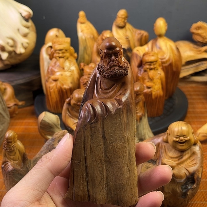 柏木（崖柏）成*达摩摆件