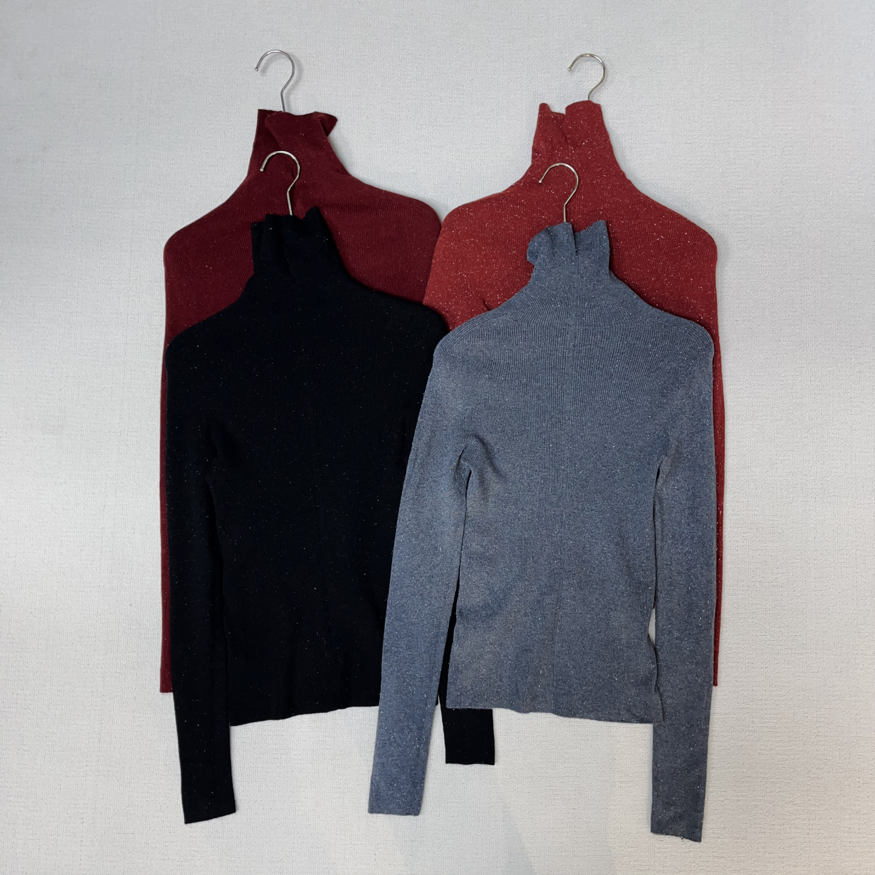 【四姐家】一根筋金银线高领长袖打底衫 96866