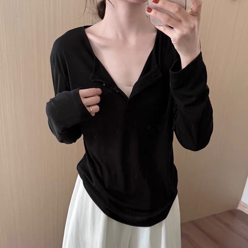 【小巧定制】XQ2619秋季新款修身显瘦百搭外搭蝙蝠罩衫大码女装