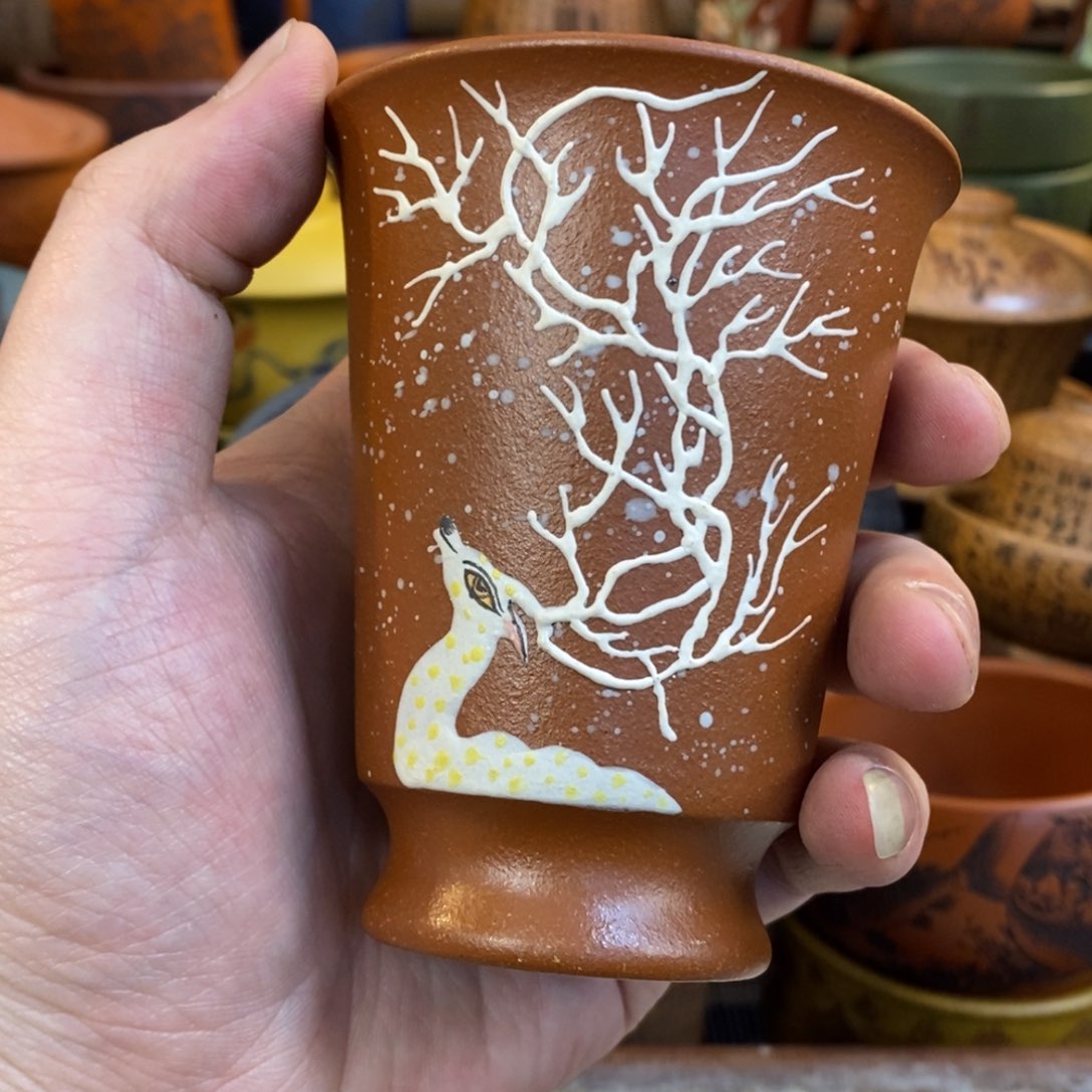 紫砂杯子宜兴全手工紫砂杯