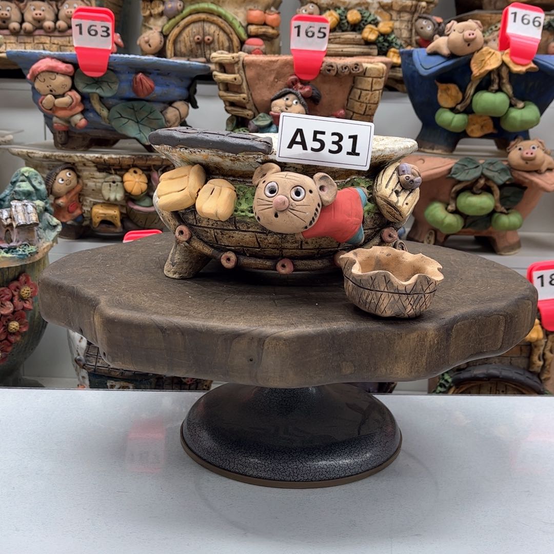 红陶花盆531粗陶