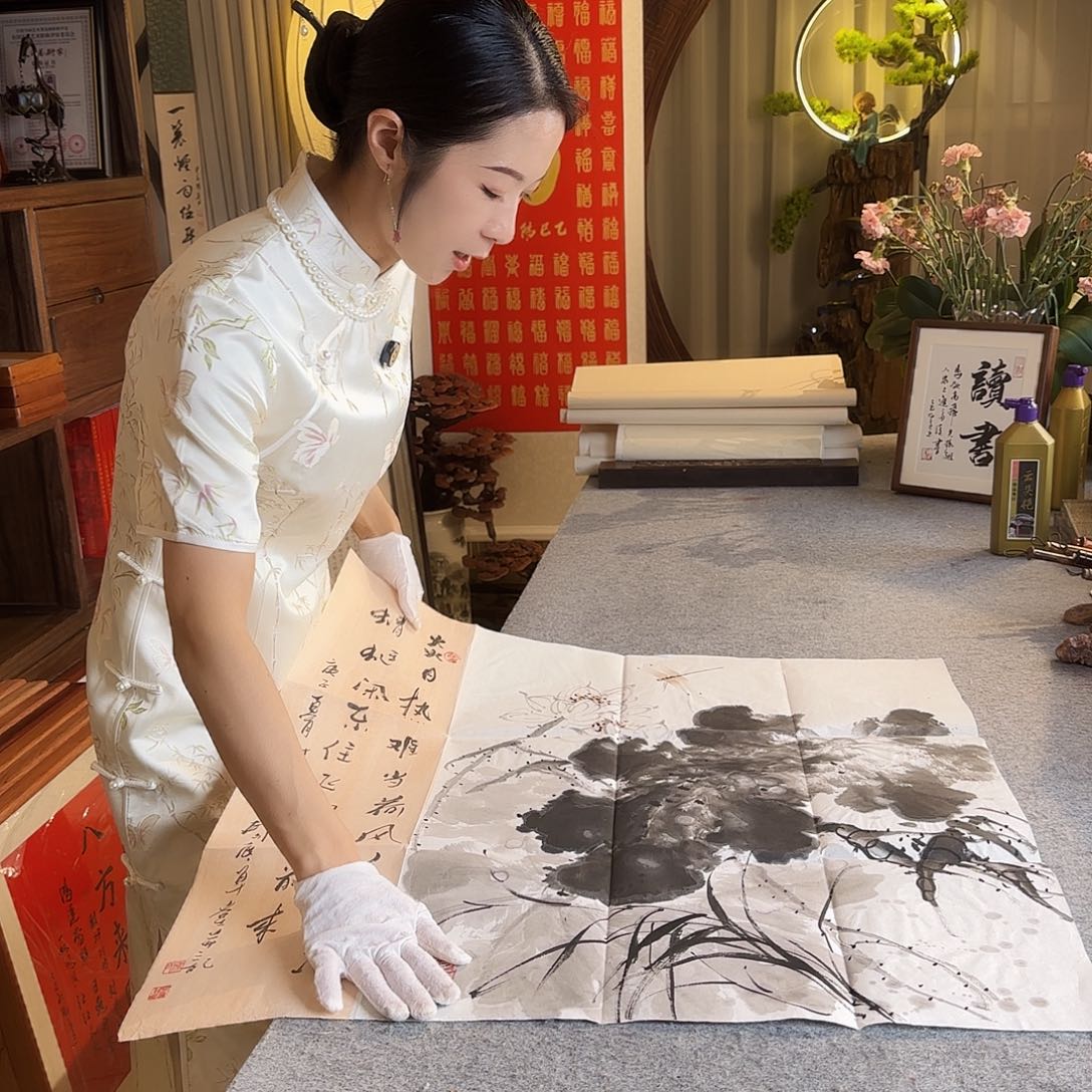 国画陈付旺老师荷花