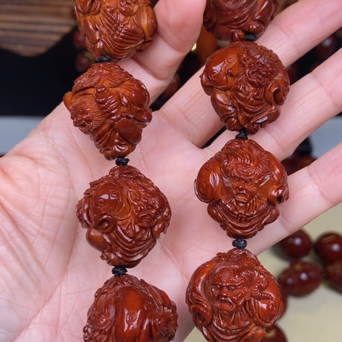 橄榄核吊坠琉*光钟馗伏魔