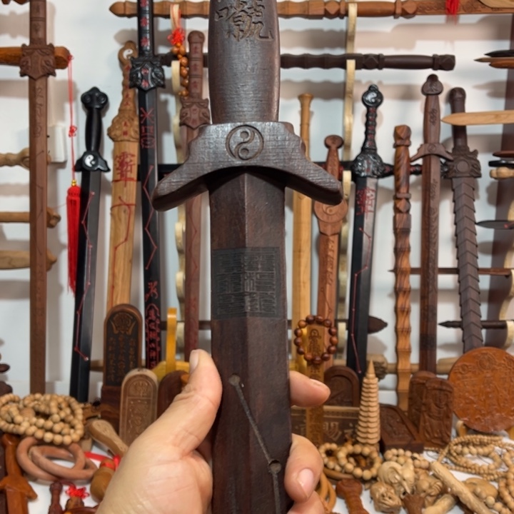 沉***人枣木80厘米枣木天罡七星剑