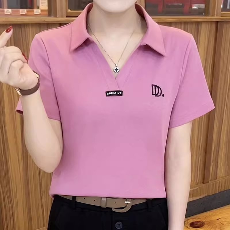 气质百搭妈妈中年t恤短袖2025夏季新款宽松显瘦休闲高档打底衫女