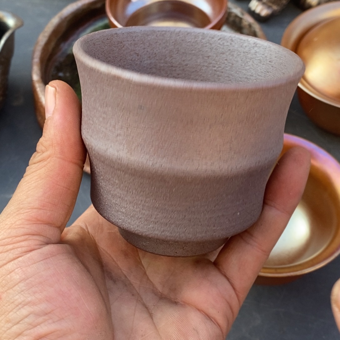 柴烧茶杯子陶瓷材质
