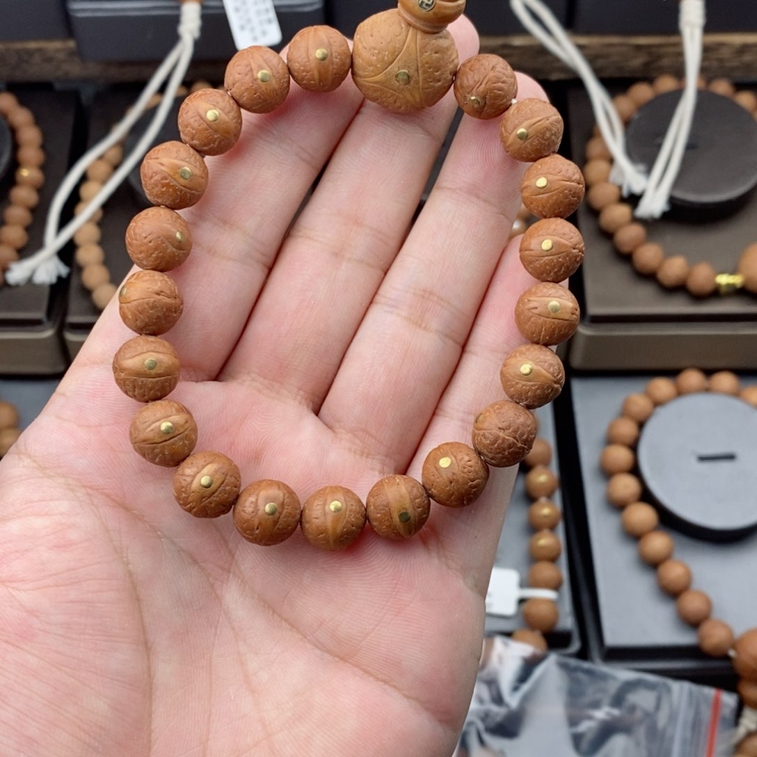 手串凤眼菩提小11mm铜钉