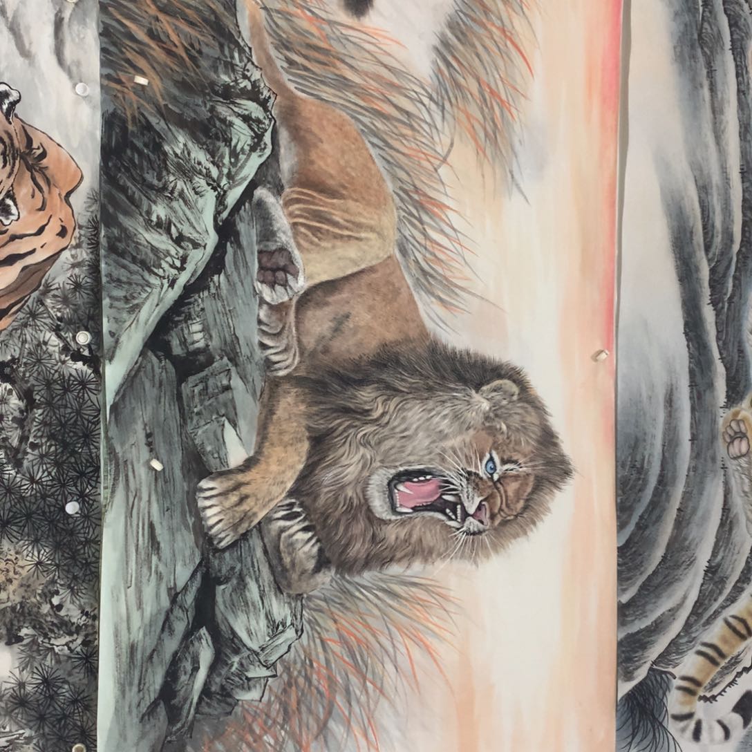 国画文****哥福利作品六尺手绘