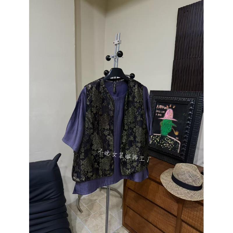 【闪耀】原创设计师款小众透视马甲重工刺绣时尚百搭夏季复古时尚