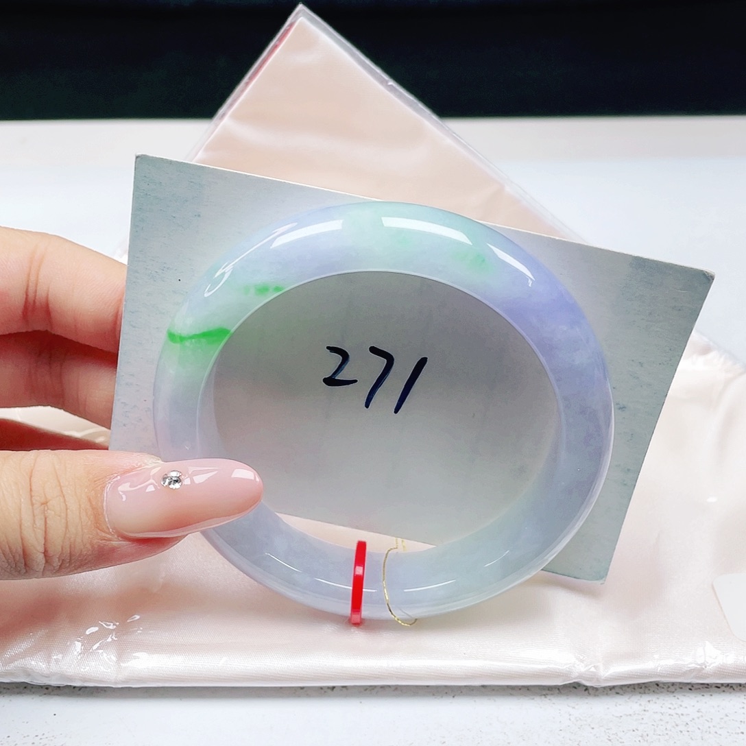 翡翠未镶嵌手镯 正圈56+