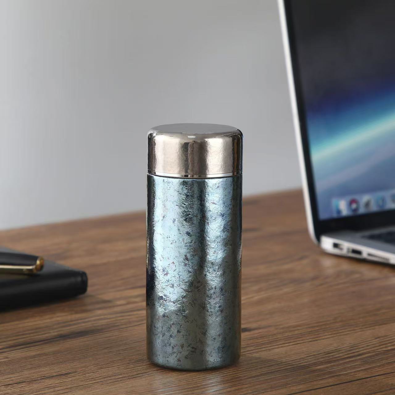 纯钛旅行国风休闲风女士小容量口红本燕窝口袋结晶钛保温杯200ml