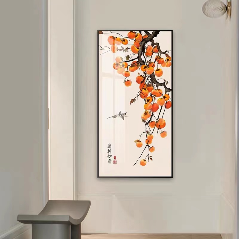 S0423 S1302 大柿柿如意大玄关装饰画走廊画铝合金边框沙发背景落