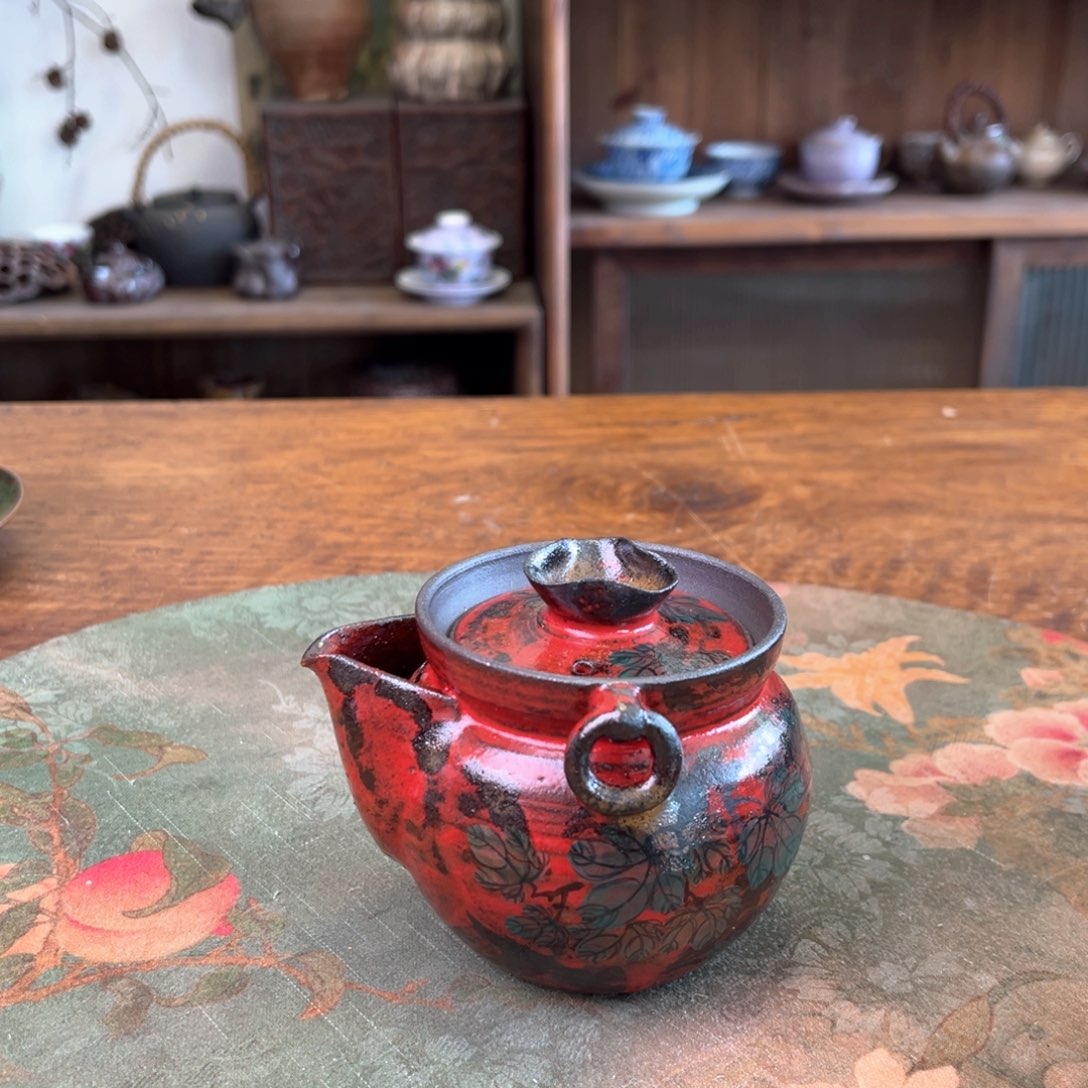 杯柴烧手工手绘陶瓷