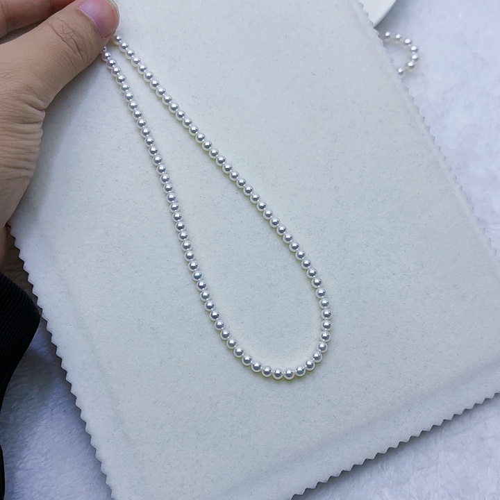 淡水珍珠颈饰银S925镶嵌4-4.5mm