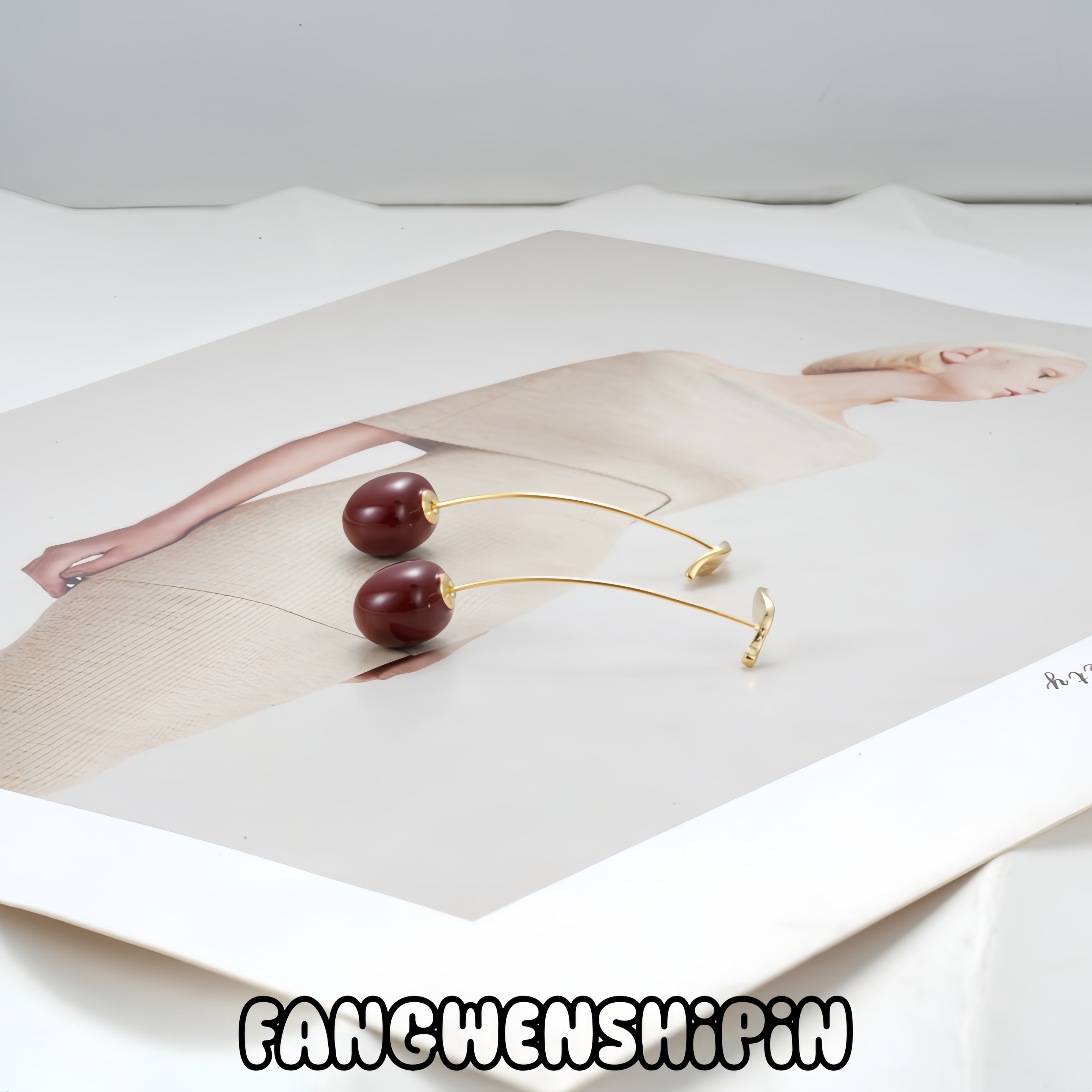 铜合金珐琅耳饰 【镀K金】【925银针】耳环4969