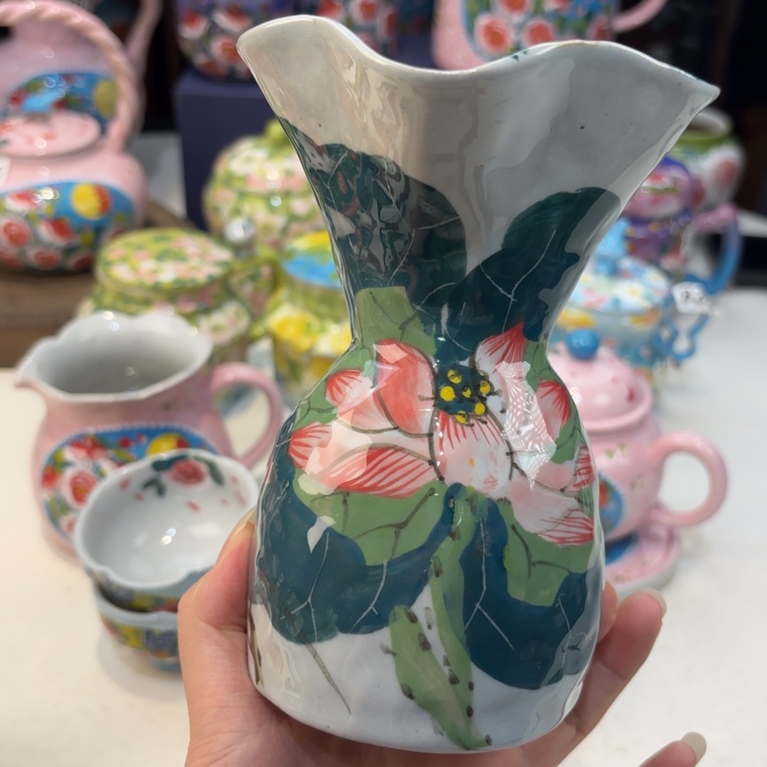 景德镇手绘高温釉下彩陶瓷茶具