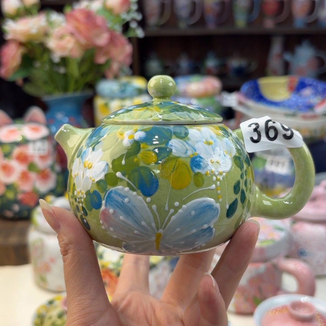 瓷片景德镇手绘高温釉下彩陶瓷茶具