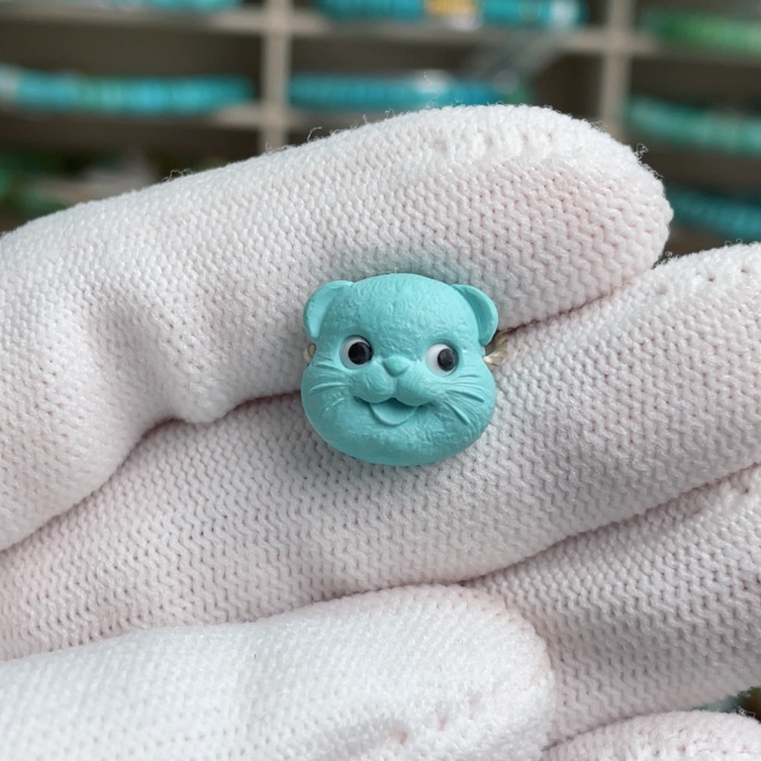 绿松石未镶嵌喵喵酱