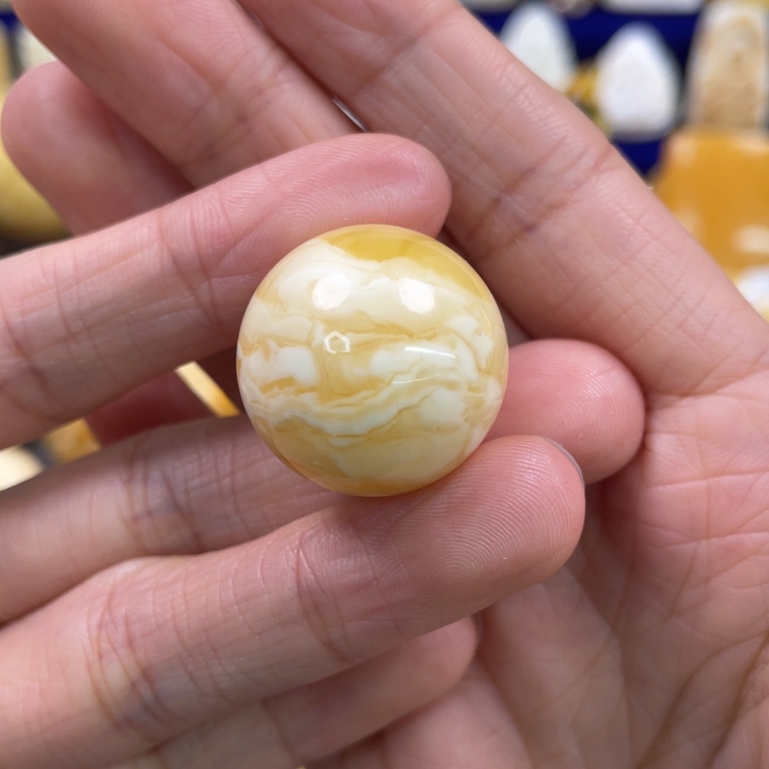 蜜蜡裸石未镶嵌琥珀蜜蜡珠子22.6mm