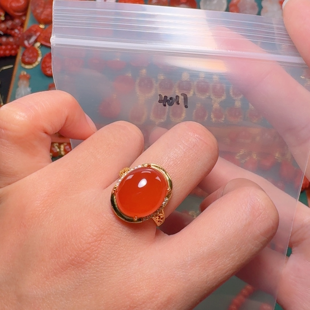 南红玛瑙南红银S925镶嵌