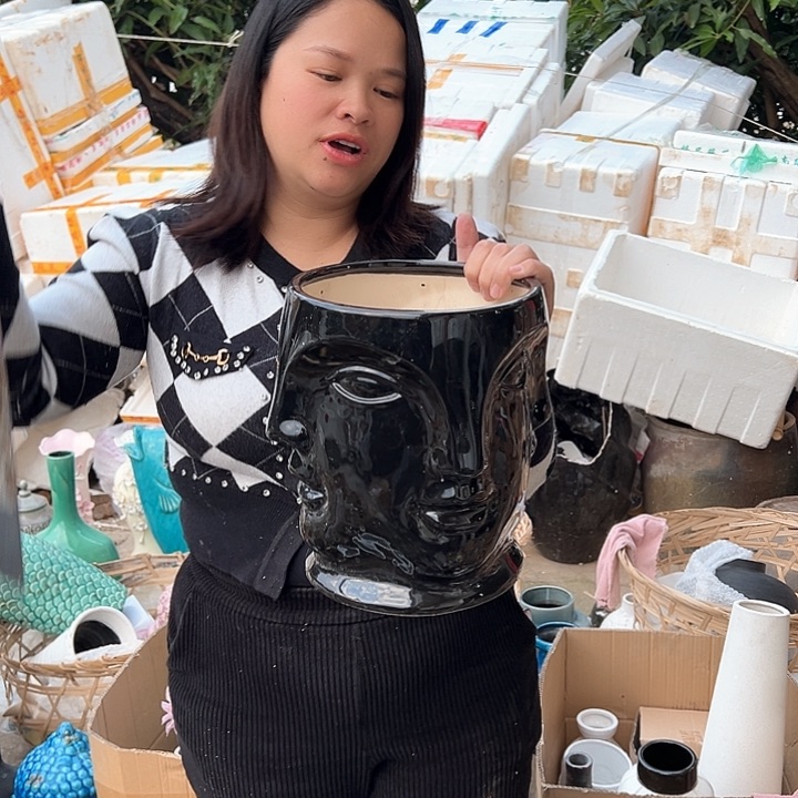 瓶高度25厘米口径18厘米微瑕捡漏干裂