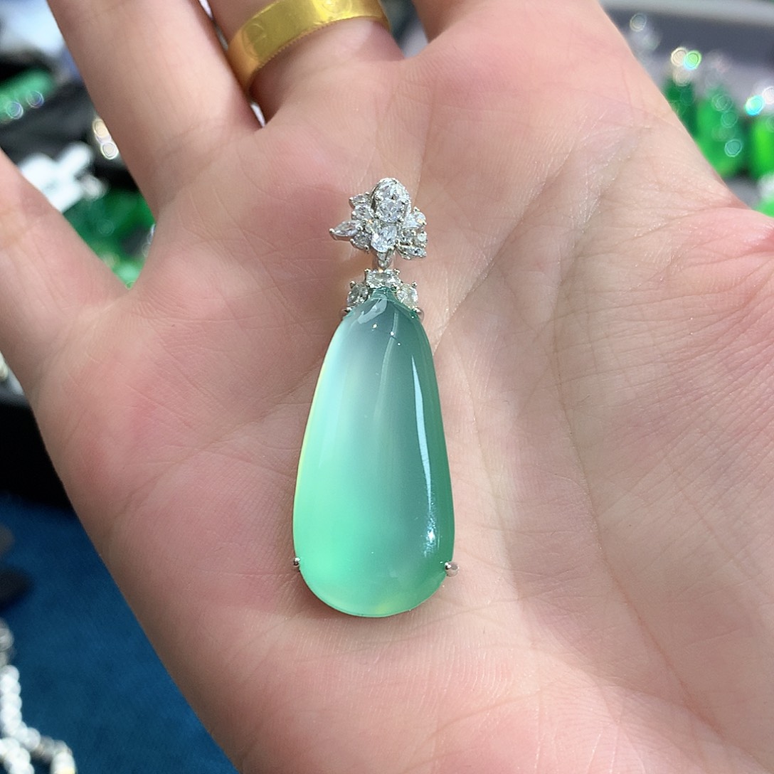 银S925镶嵌颈饰玛瑙/玉髓清**.