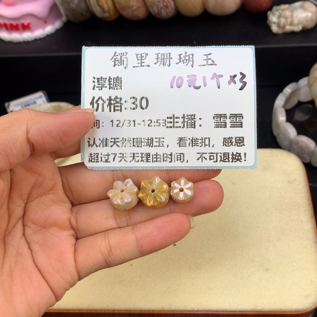 淳***镳硅化珊瑚（珊瑚玉）未镶嵌颈饰