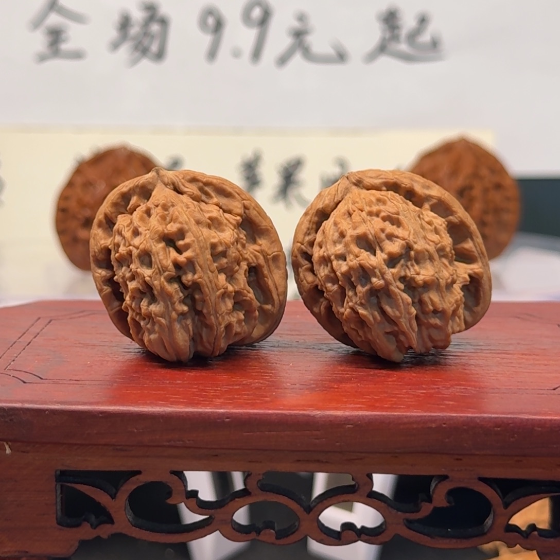 把件文玩核桃53号白狮子边33肚34高33全品无药无修原生态