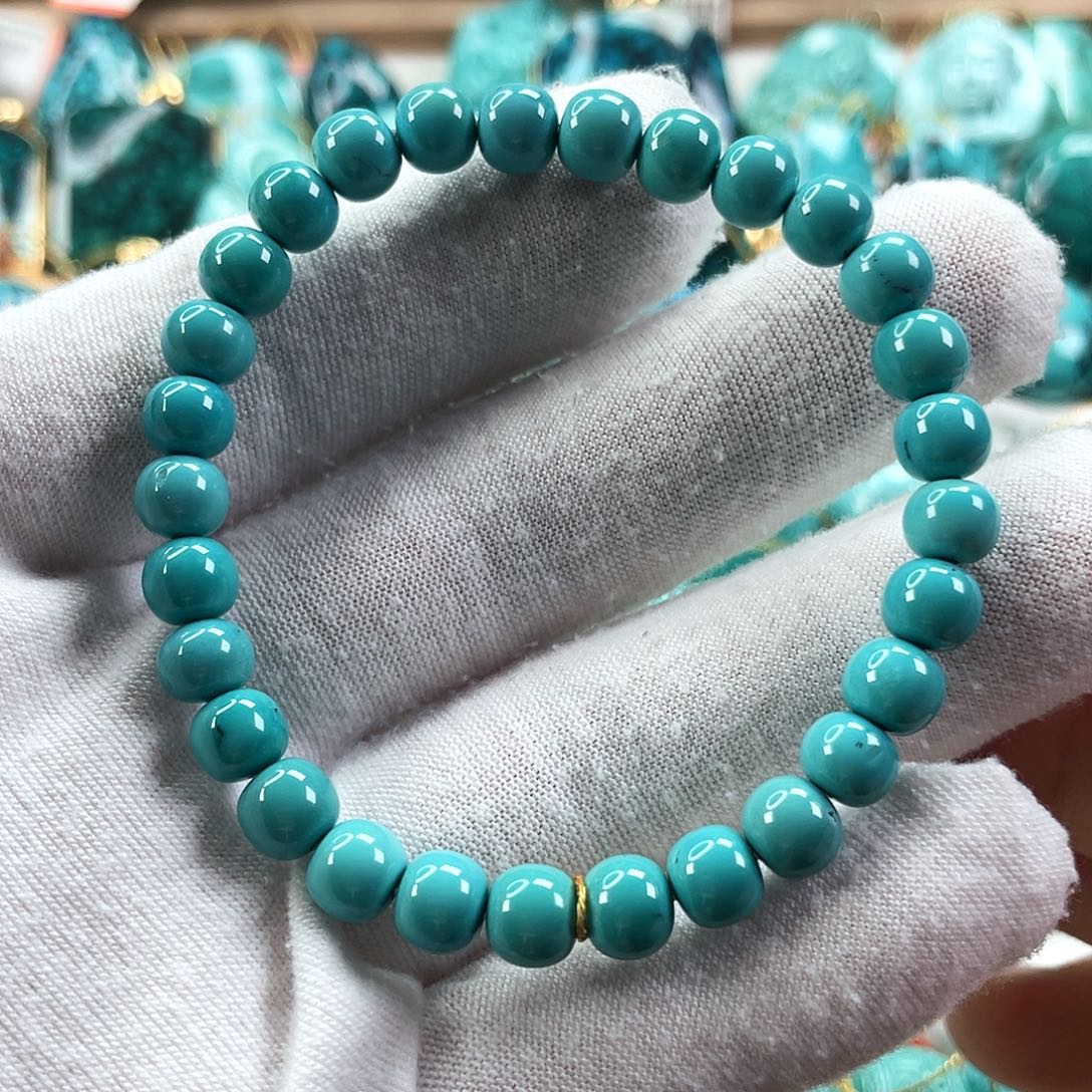 绿松石未镶嵌车挂尺寸6.8