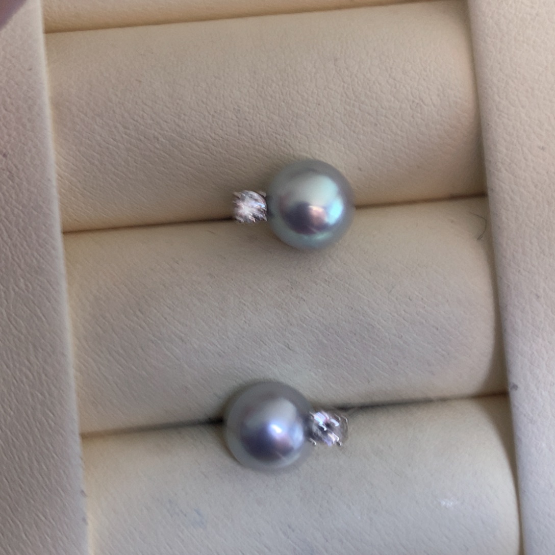 海水珍珠耳饰18K金镶嵌