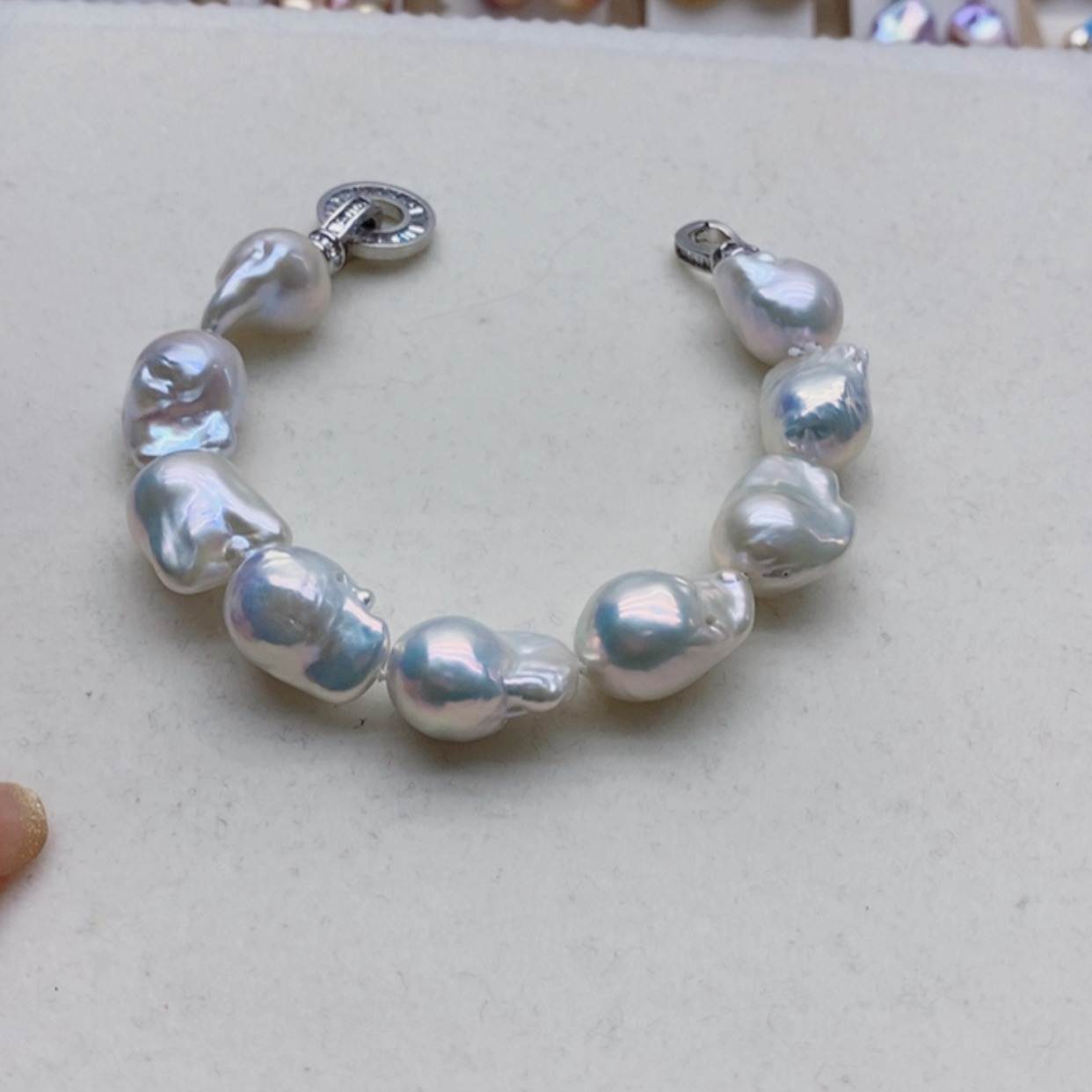 【闪购商品】淡水珍珠耳饰银S925镶嵌?****橘