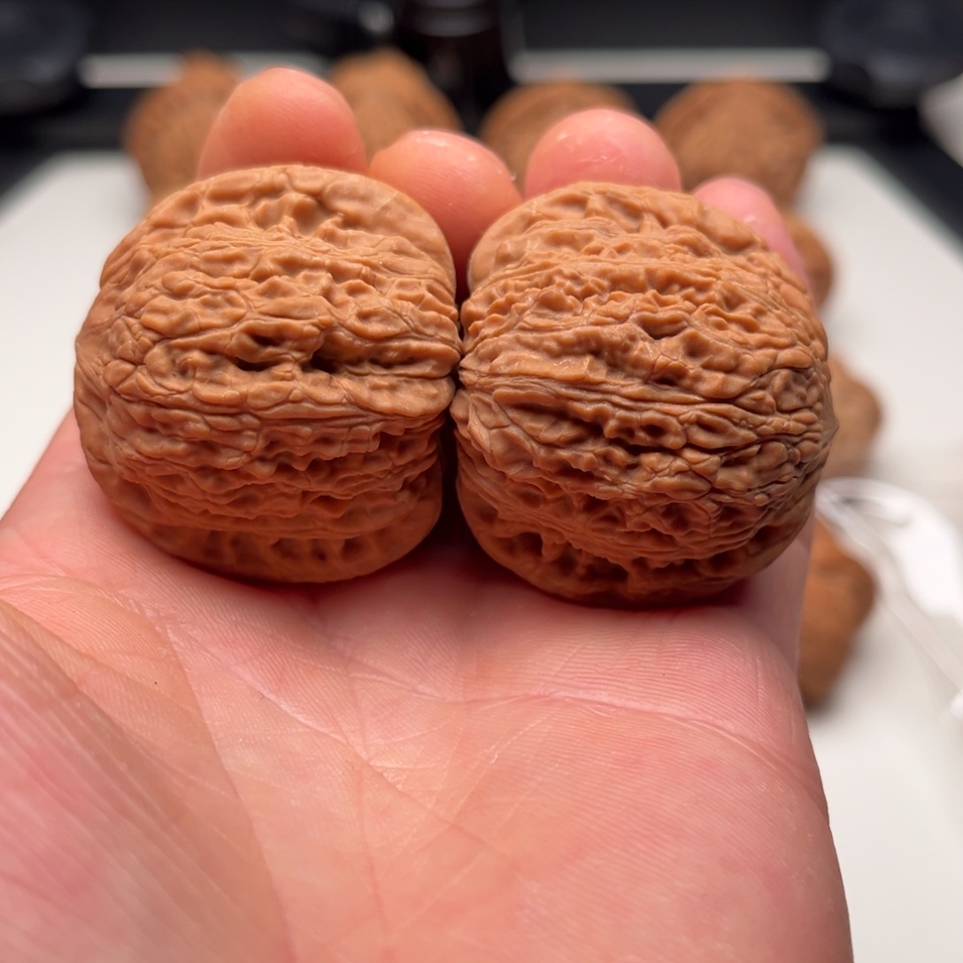 颜***色把件核桃40 泥鳅背