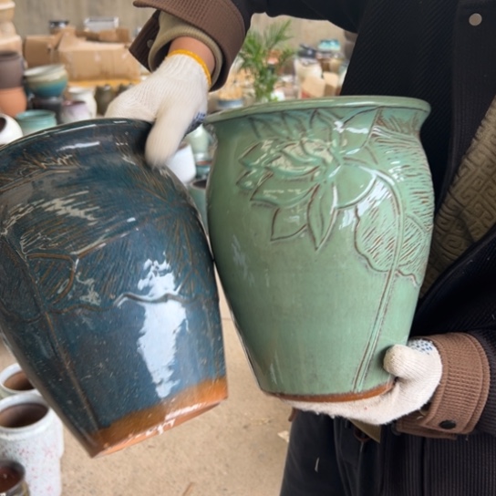 紫砂花盆高25口20———-