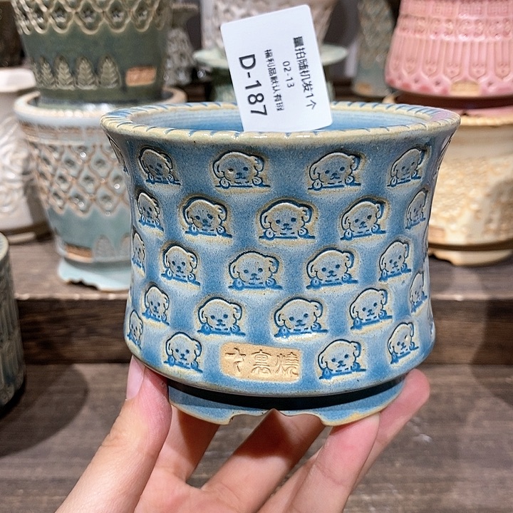 七里烧花盆2-13-187口径8