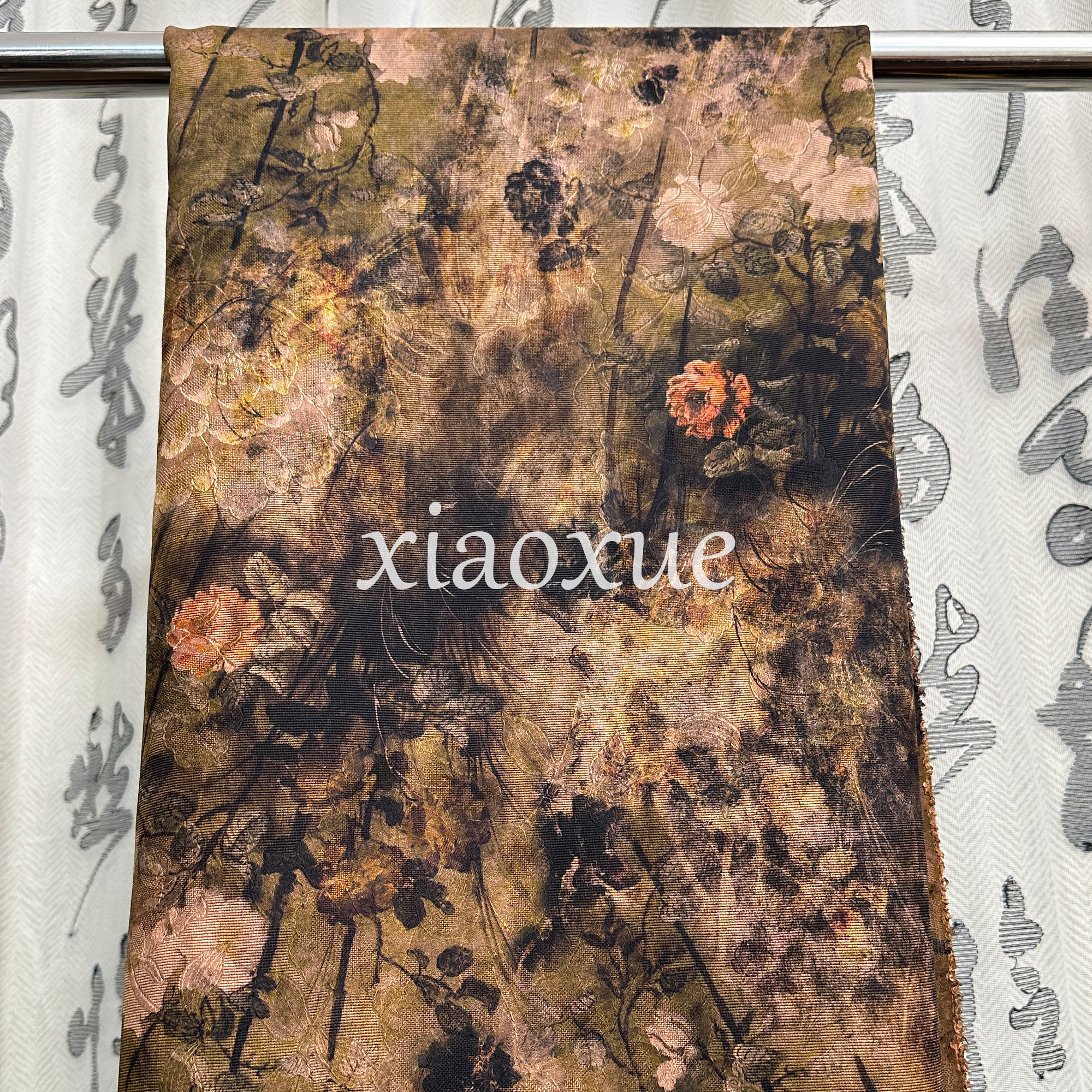 [莨纱-黑森林] 香云纱 110门幅 25姆米 桑蚕丝 丝绸面料 服装布料