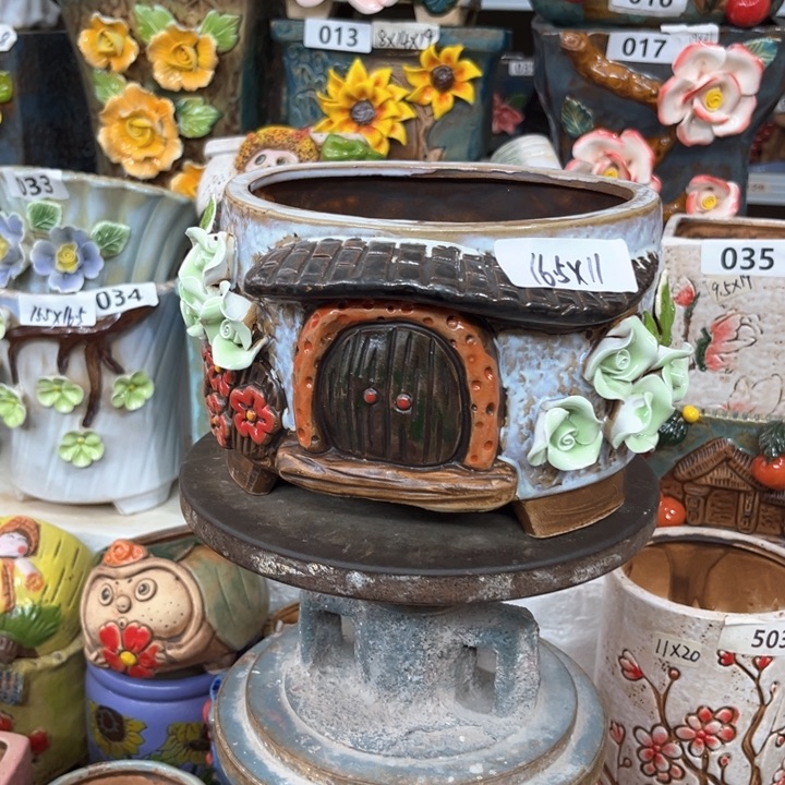 紫砂花盆粗陶材质多肉花盆