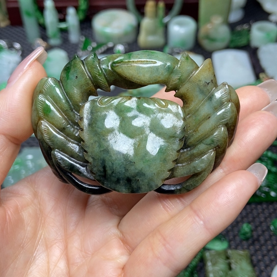 用***意翡翠未镶嵌挂件清