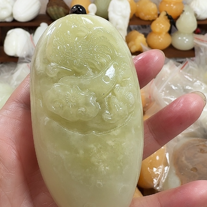 铜***镜砖雕石头手把件不退不换